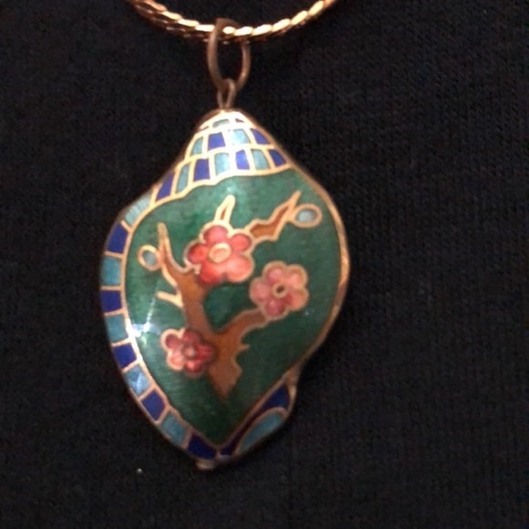 Cloisonné  Pendant & Chain   BJ58 - Picture 2 of 5